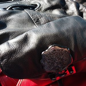 Vince camuto deep black leather bag